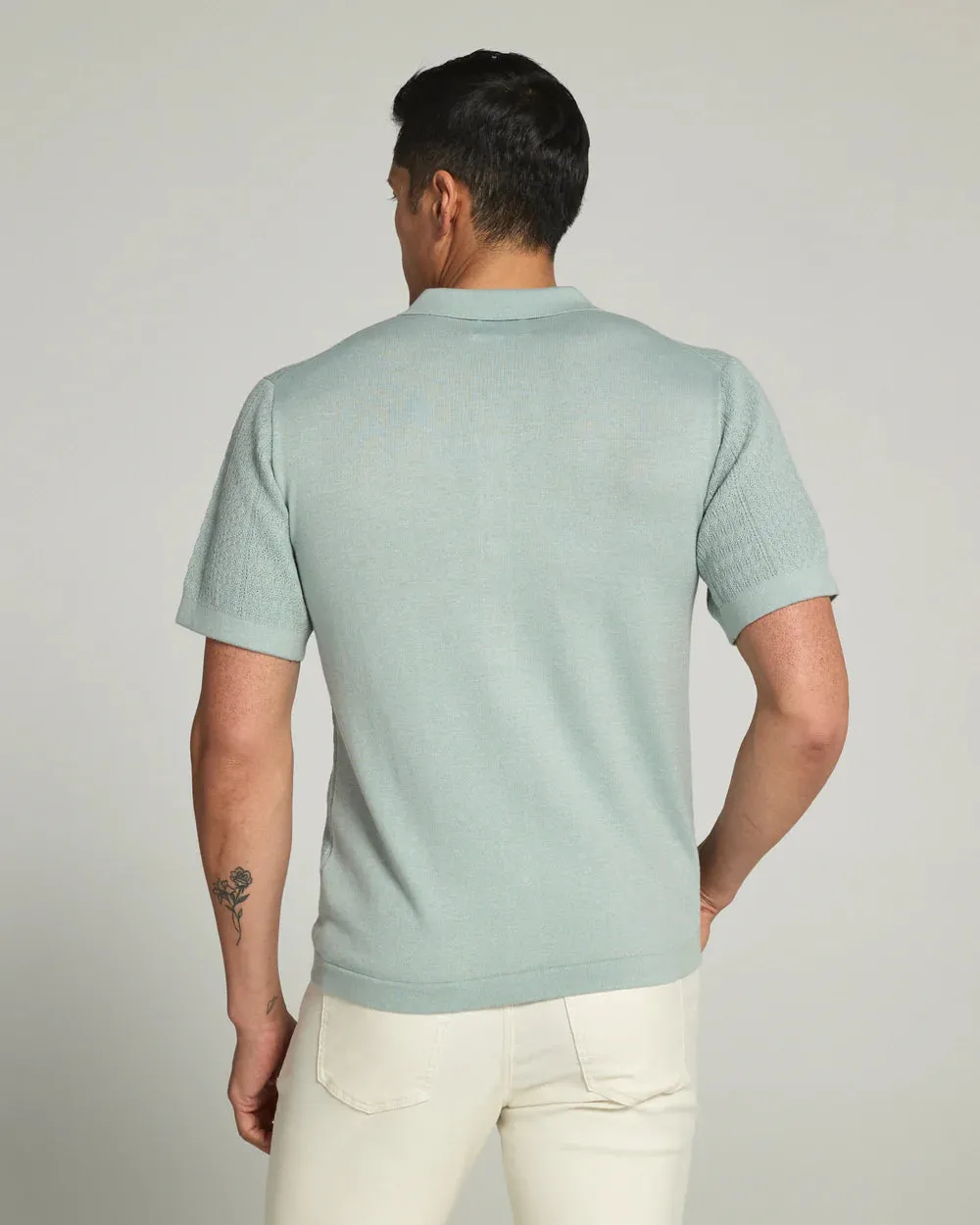 7 DIAMONDS  Jonas polo button sweater