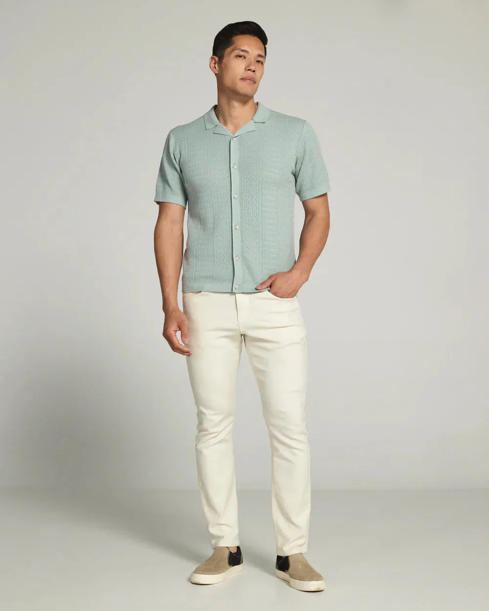 7 DIAMONDS  Jonas polo button sweater