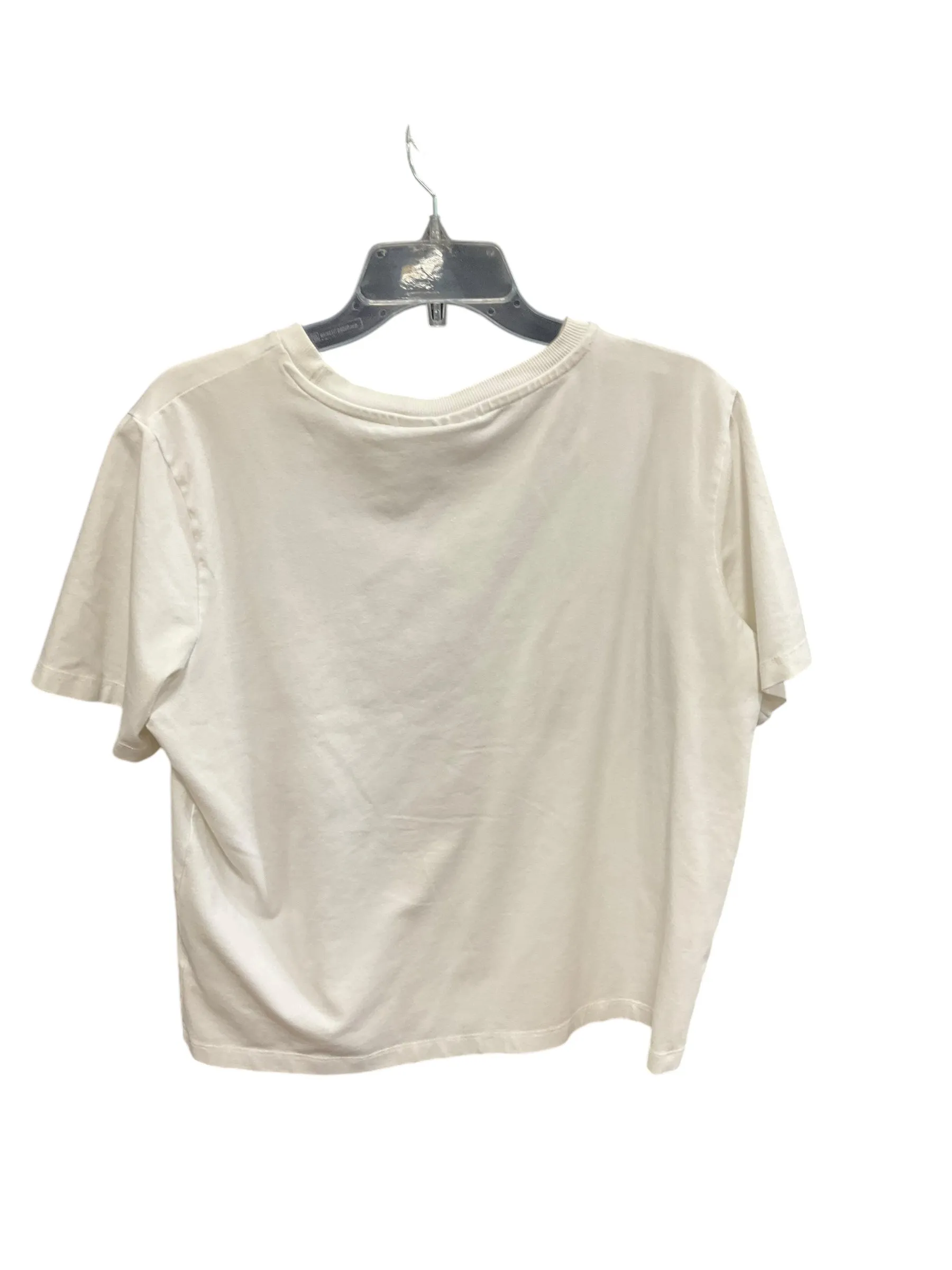 Athletic Top Short Sleeve By Fila In White, Size: L