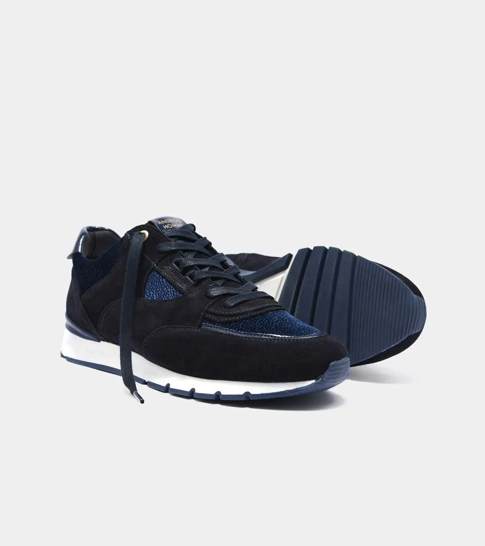 Belter | Dark Navy Stingray Emboss Velvet AHP211-52