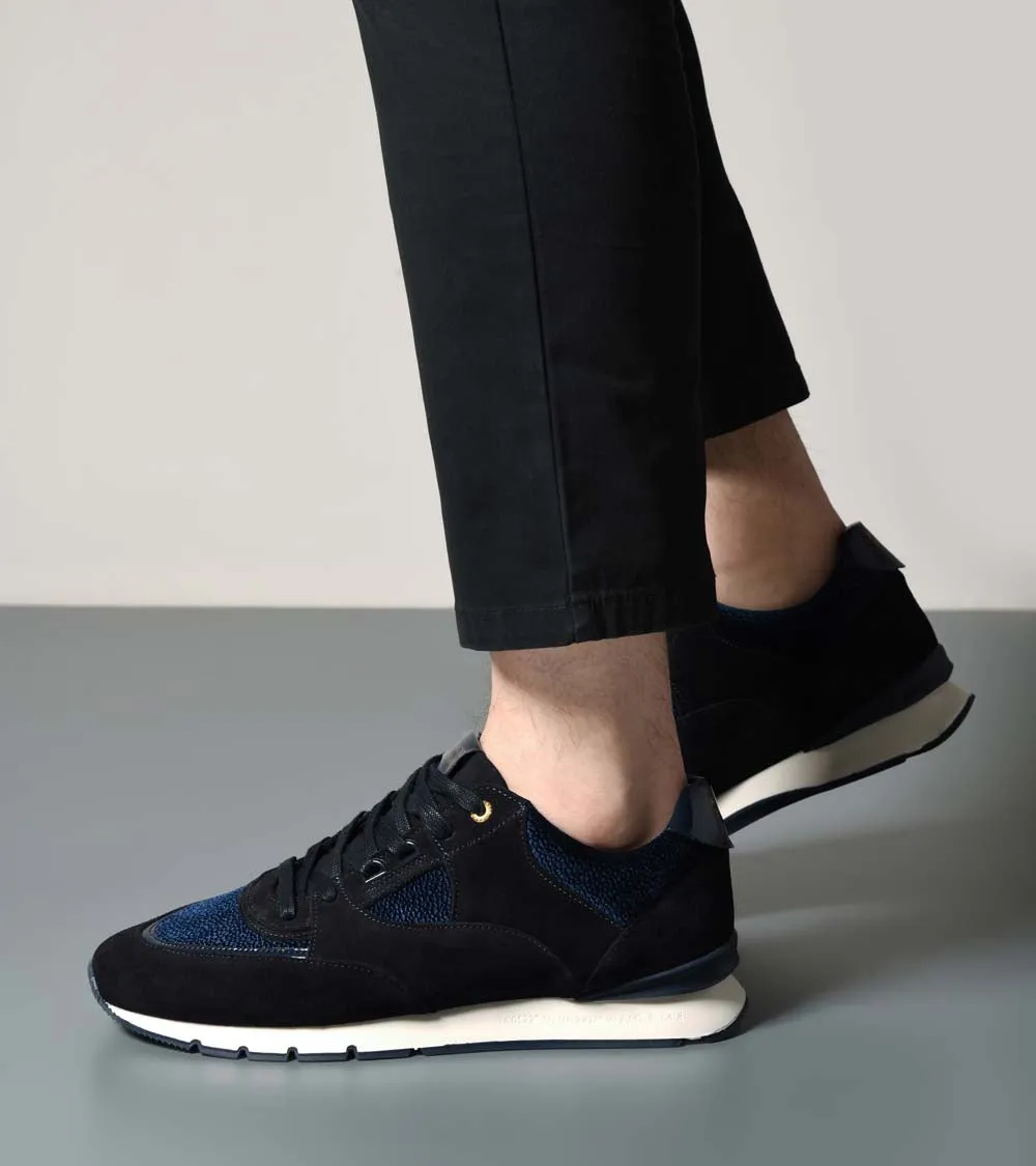 Belter | Dark Navy Stingray Emboss Velvet AHP211-52