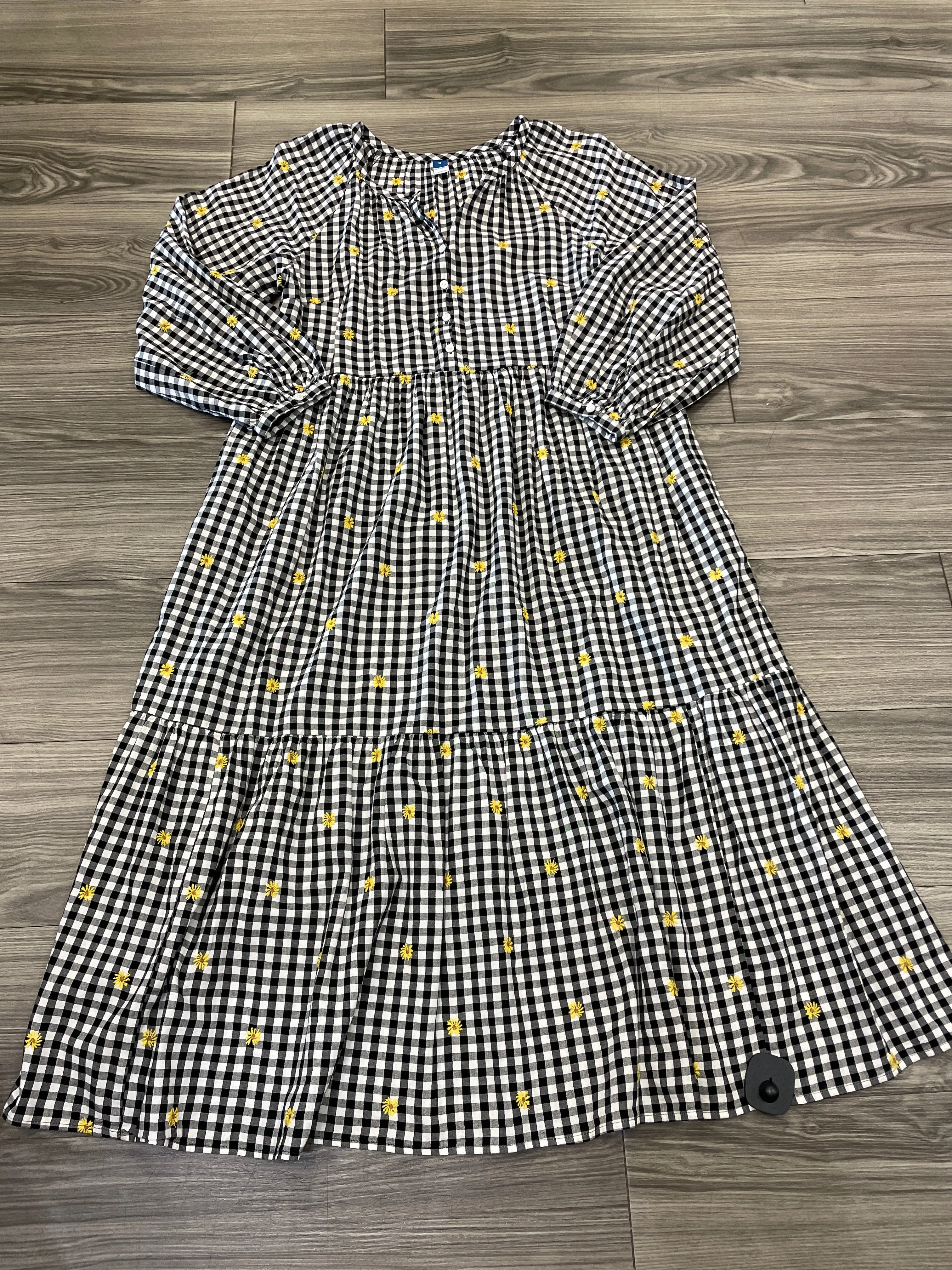 Black & White Dress Casual Maxi Old Navy, Size M