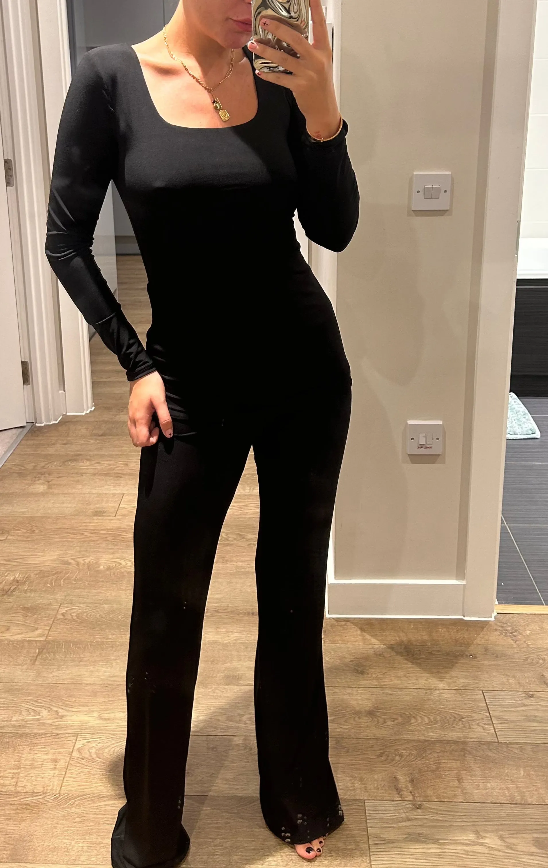 Black Zara Long Sleeve Lounge Wear