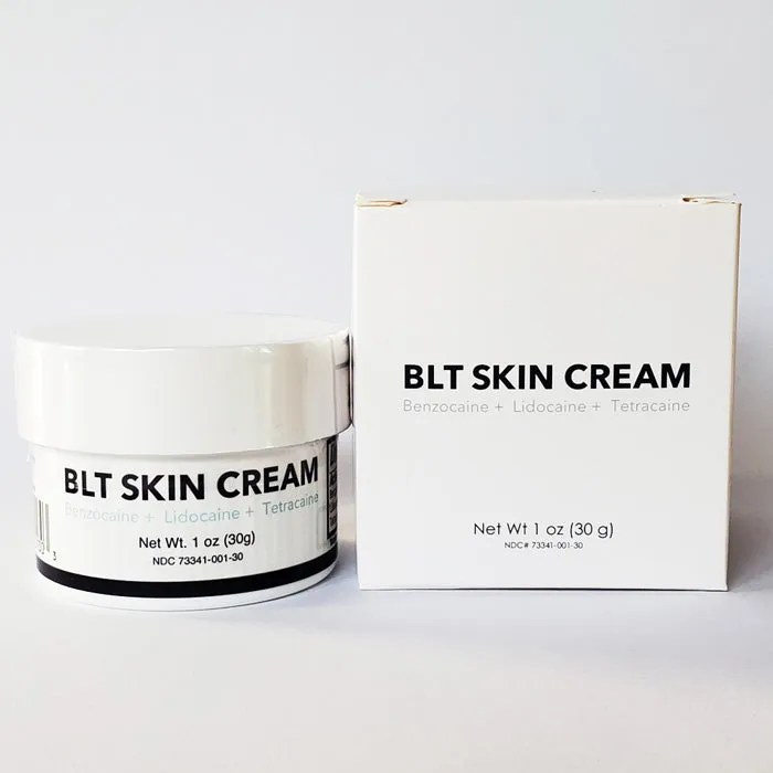 BLT Skin Cream with Benzocaine, Lidocaine and Tetracaine 30 gram Jar
