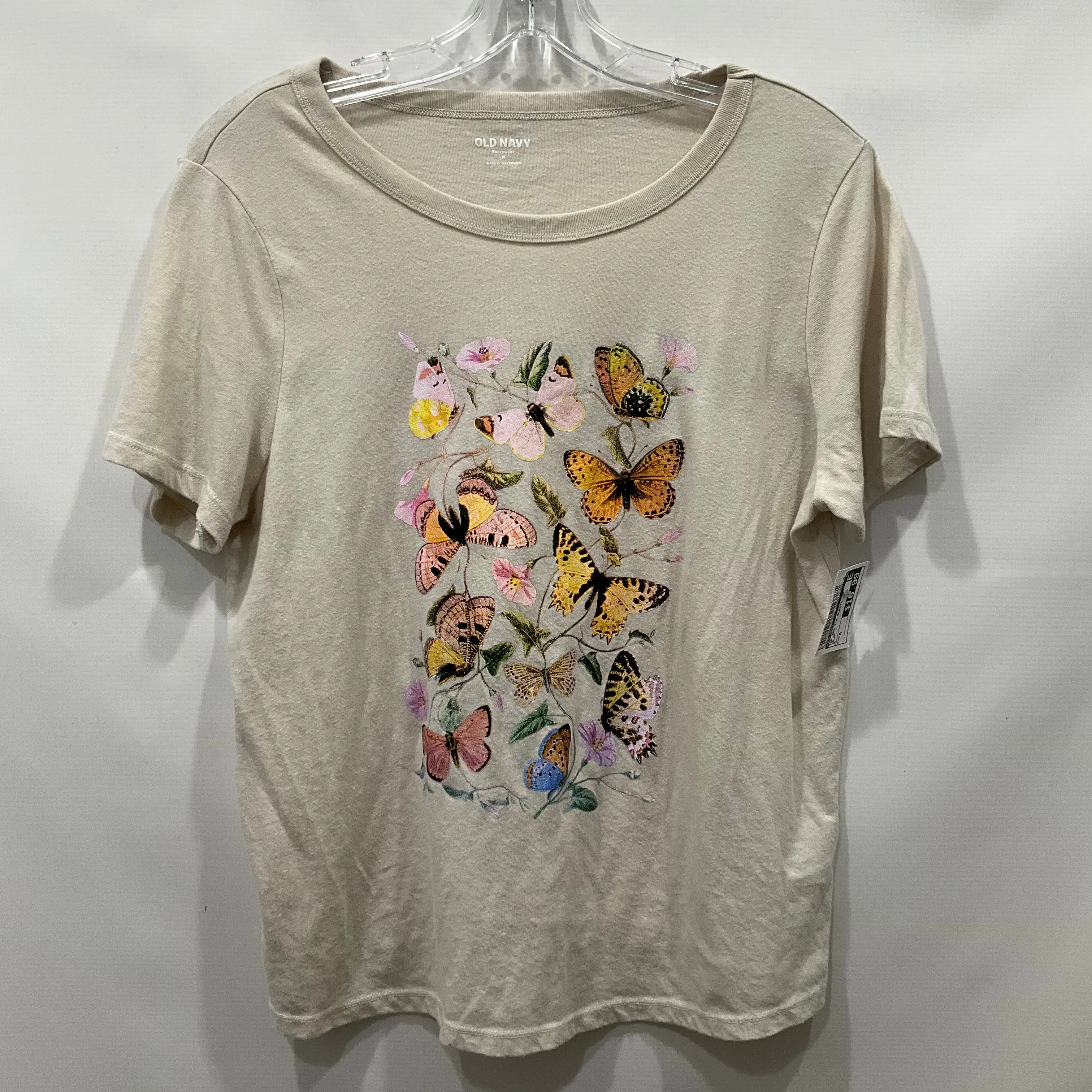 Cream Top Short Sleeve Old Navy, Size M