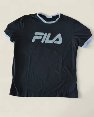 FILA BLACK TSHIRT ADULT LARGE PRE-LOVED