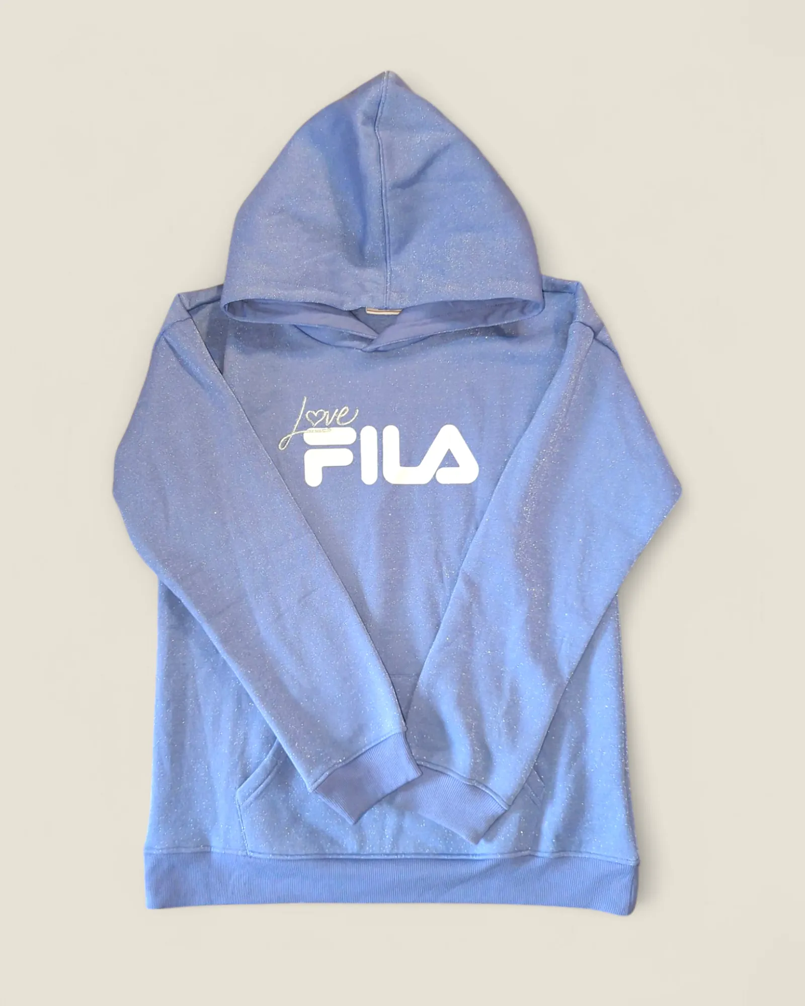 FILA BLUE/PURPLE GLITTER SWEATER LADIES XL PRE-LOVED (MARKS)