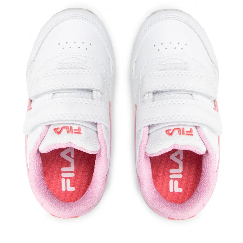 Fila Orbit Velcro Infants Bianco Rosa Bambina