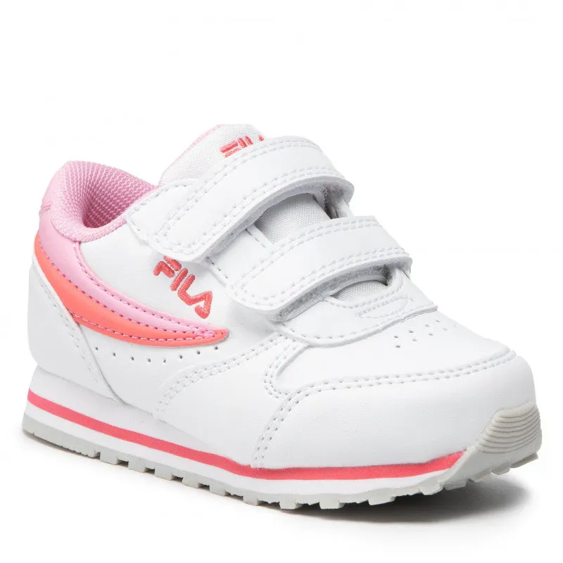 Fila Orbit Velcro Infants Bianco Rosa Bambina