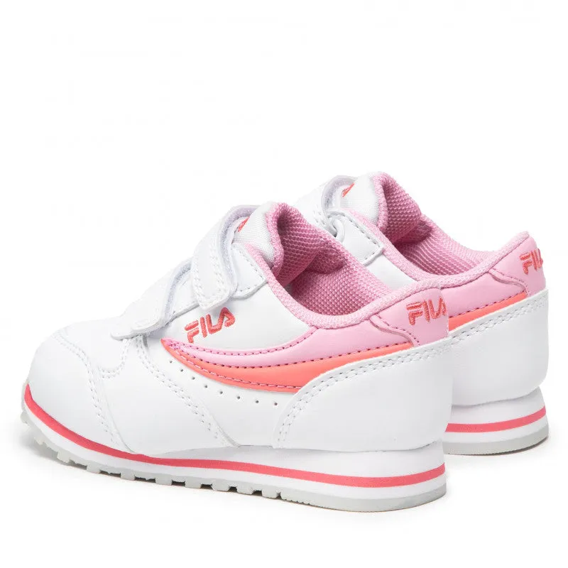 Fila Orbit Velcro Infants Bianco Rosa Bambina