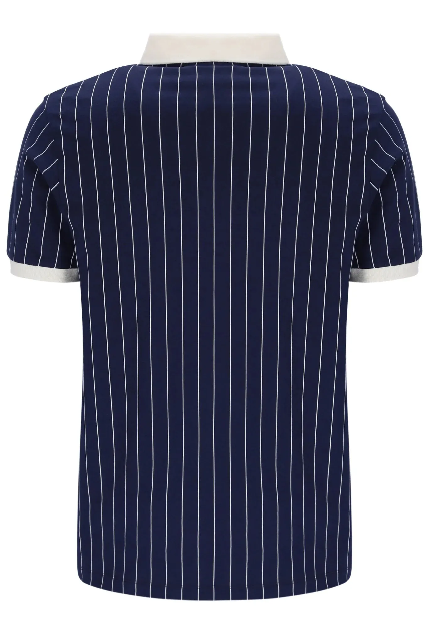 Fila Vintage Men's BB1 Classic Vintage Stripped Polo Shirt Fila Navy