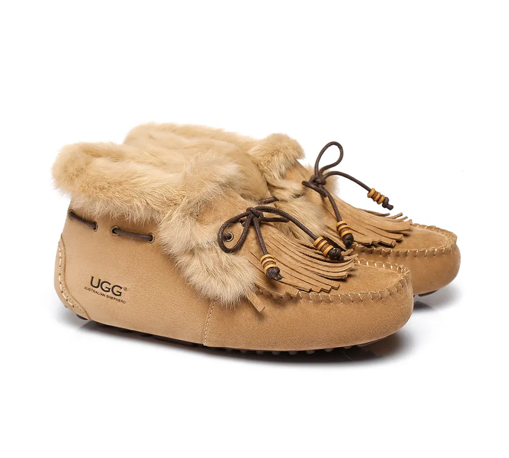 High-Top Womens Suna Moccasins with Tassel Detail