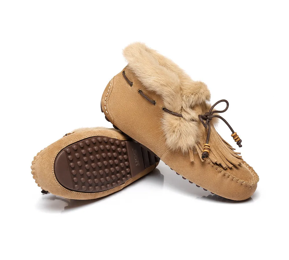 High-Top Womens Suna Moccasins with Tassel Detail
