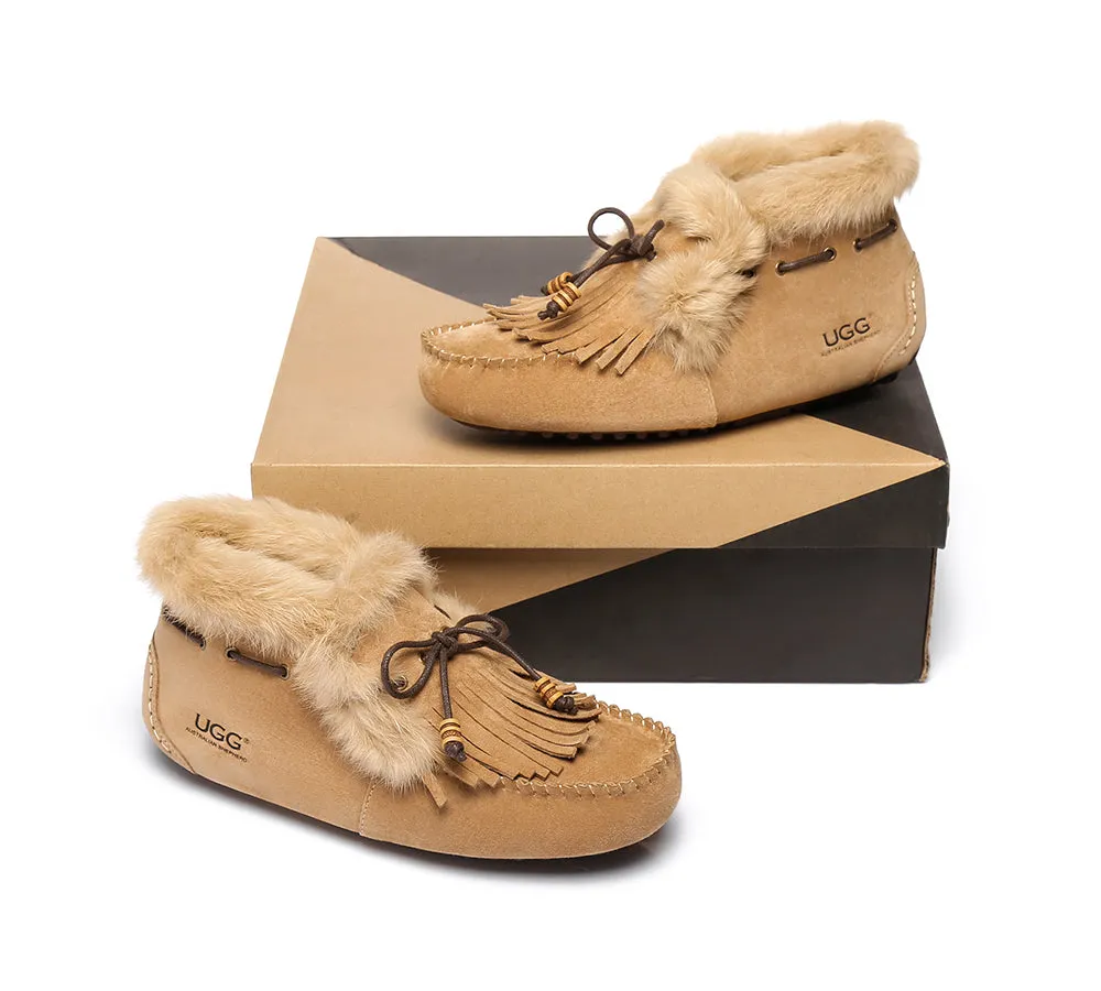 High-Top Womens Suna Moccasins with Tassel Detail