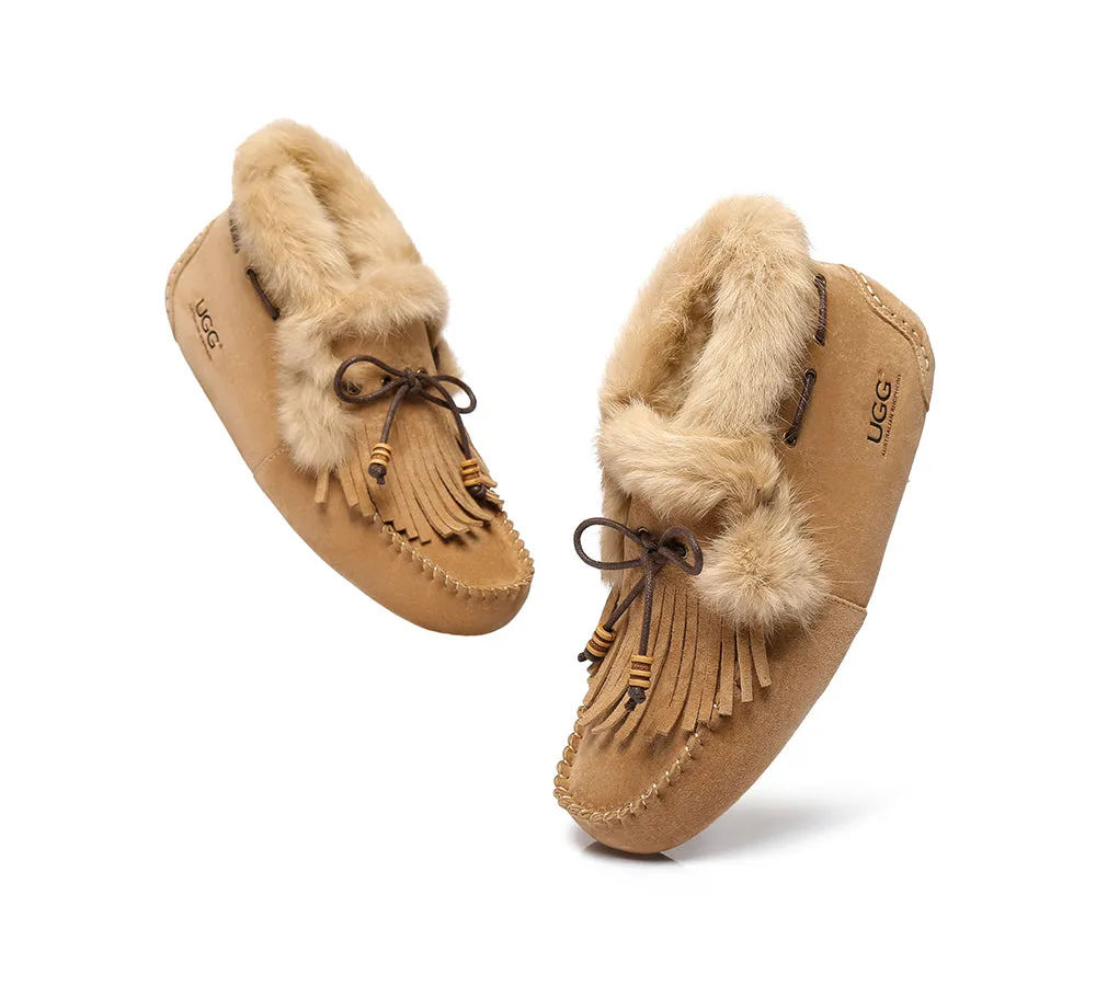 High-Top Womens Suna Moccasins with Tassel Detail
