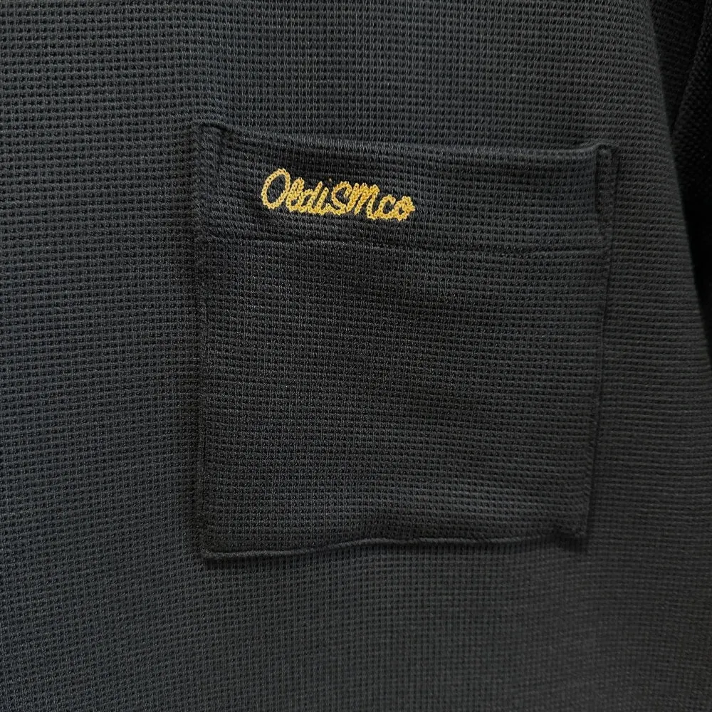 OLDISM OLD/SM  WAFFLE POCKET TEE-BLACK