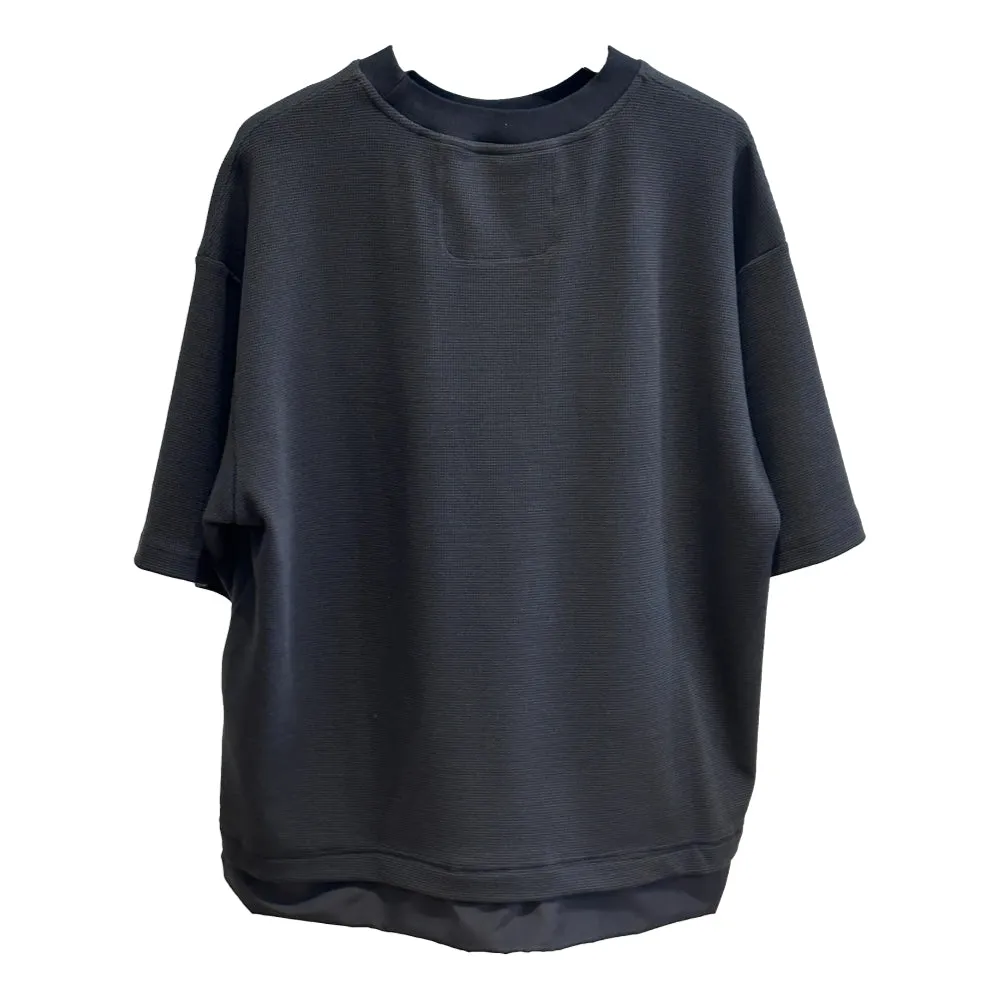 OLDISM OLD/SM  WAFFLE POCKET TEE-BLACK