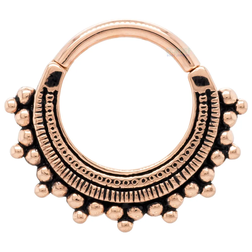 "Afghan" ( Antiqued Finish ) Hinge Ring in Gold
