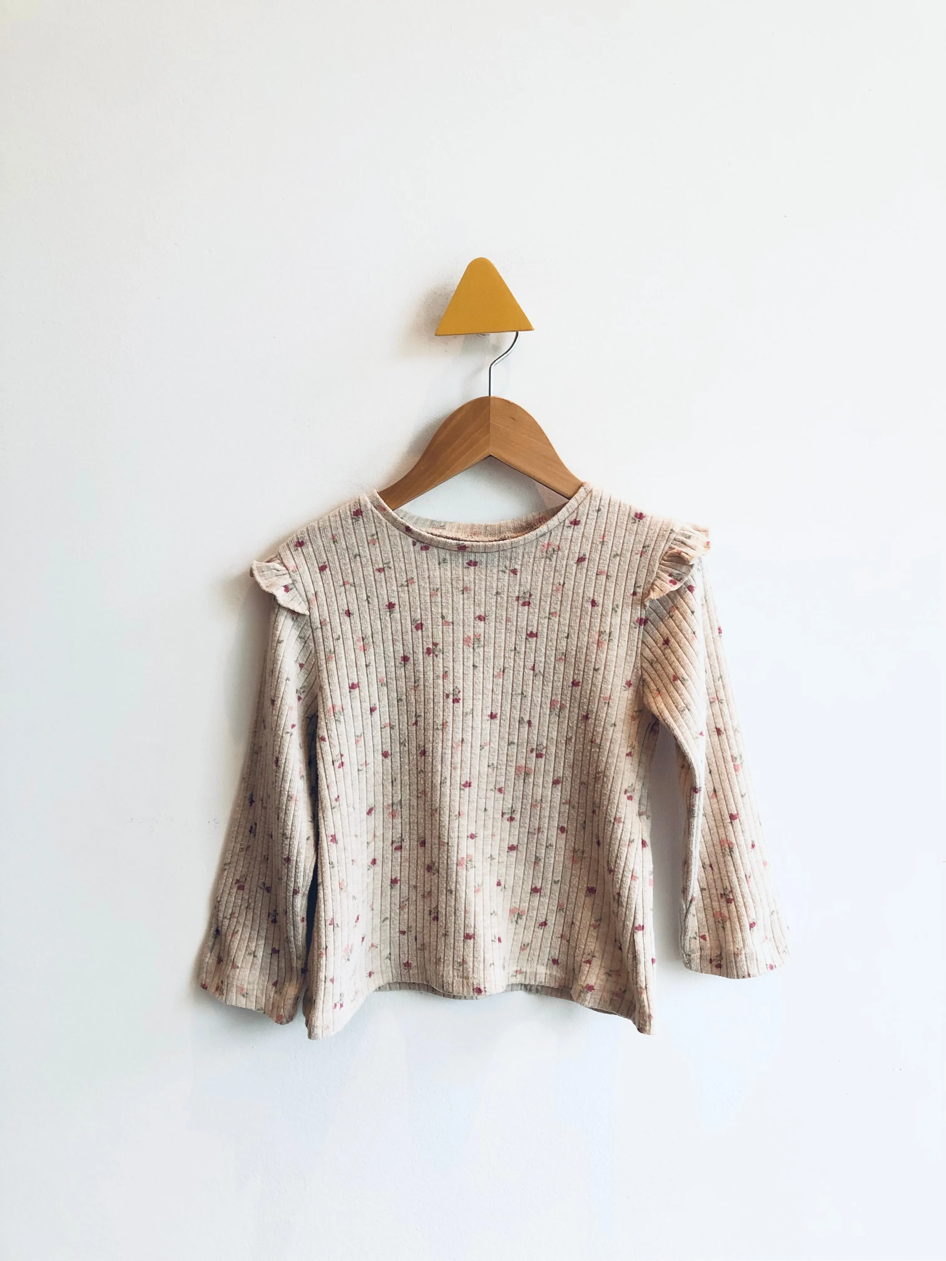 Ribbed Floral Top // 4-5Y
