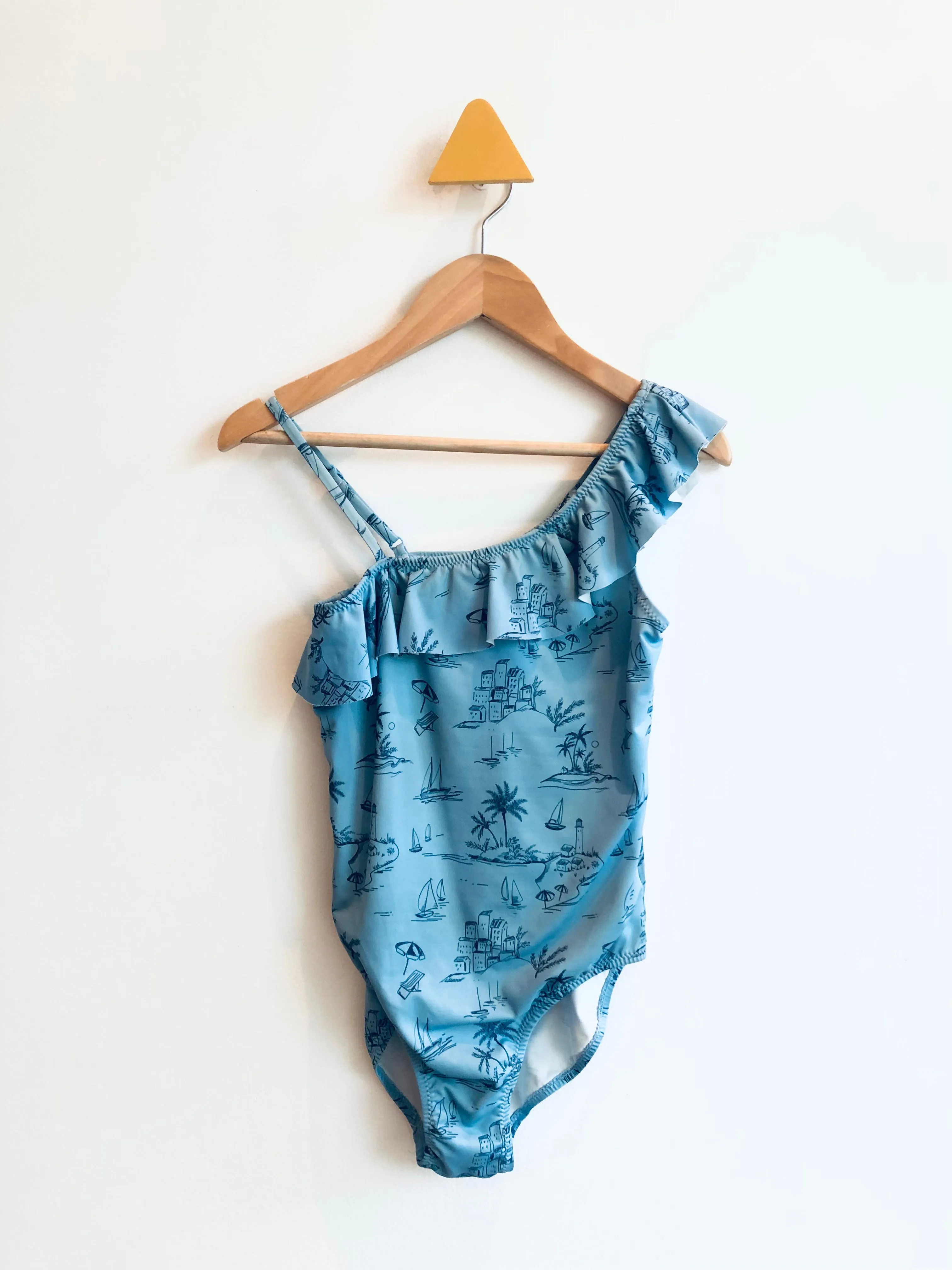 Seaside Sailboat Swimsuit // 9-10Y