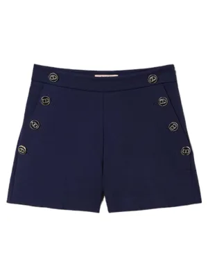 Shorts slim con bottoni Oval T