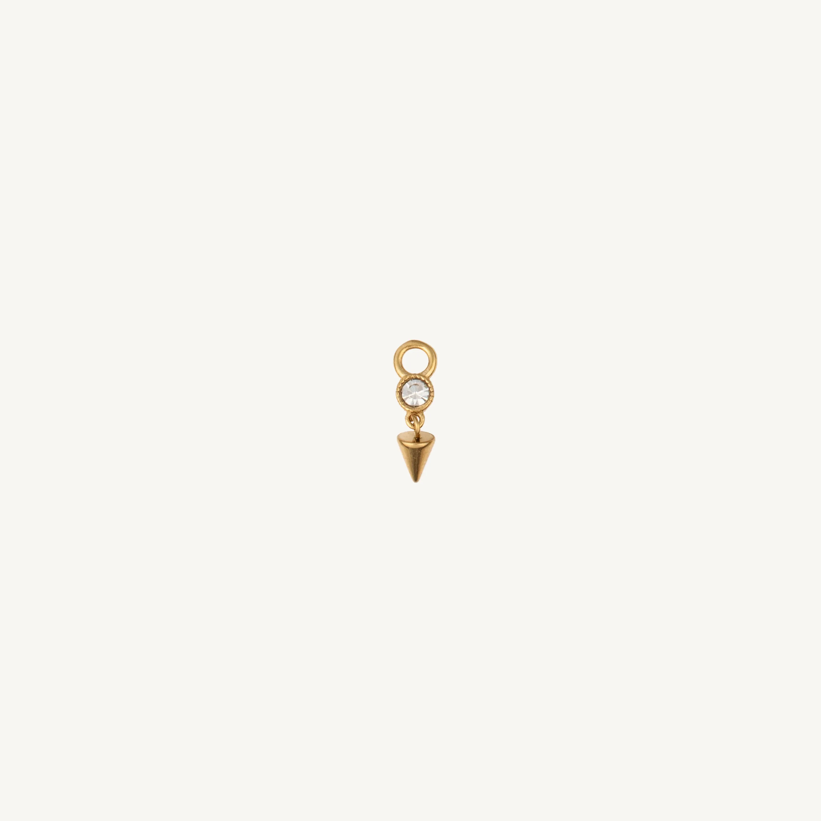 Single Gem & Cone Charm