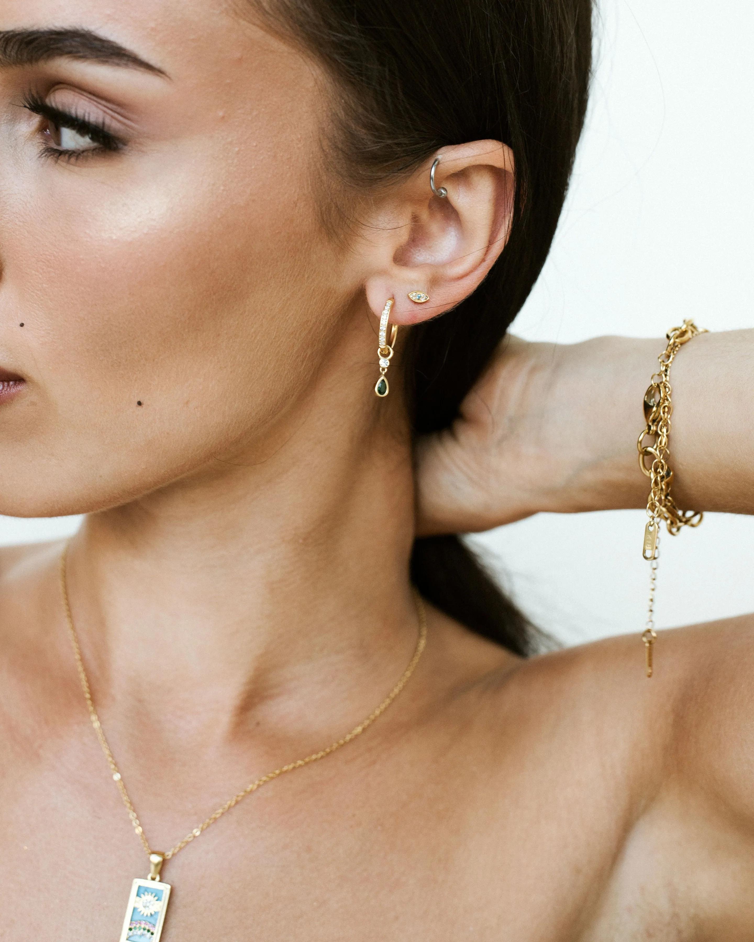 Single Green Teardrop Charm