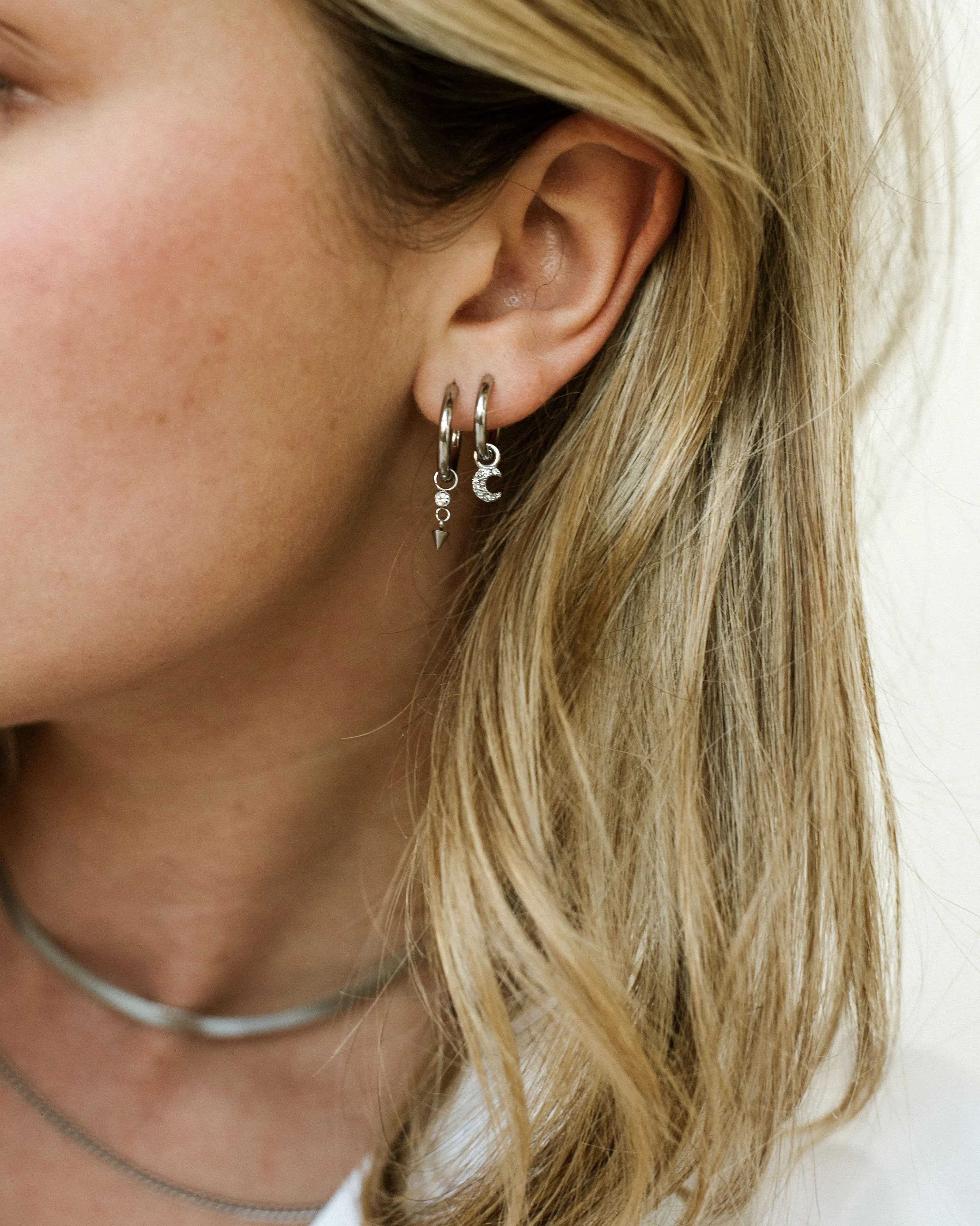 Single Mini Gem & Cone Charm