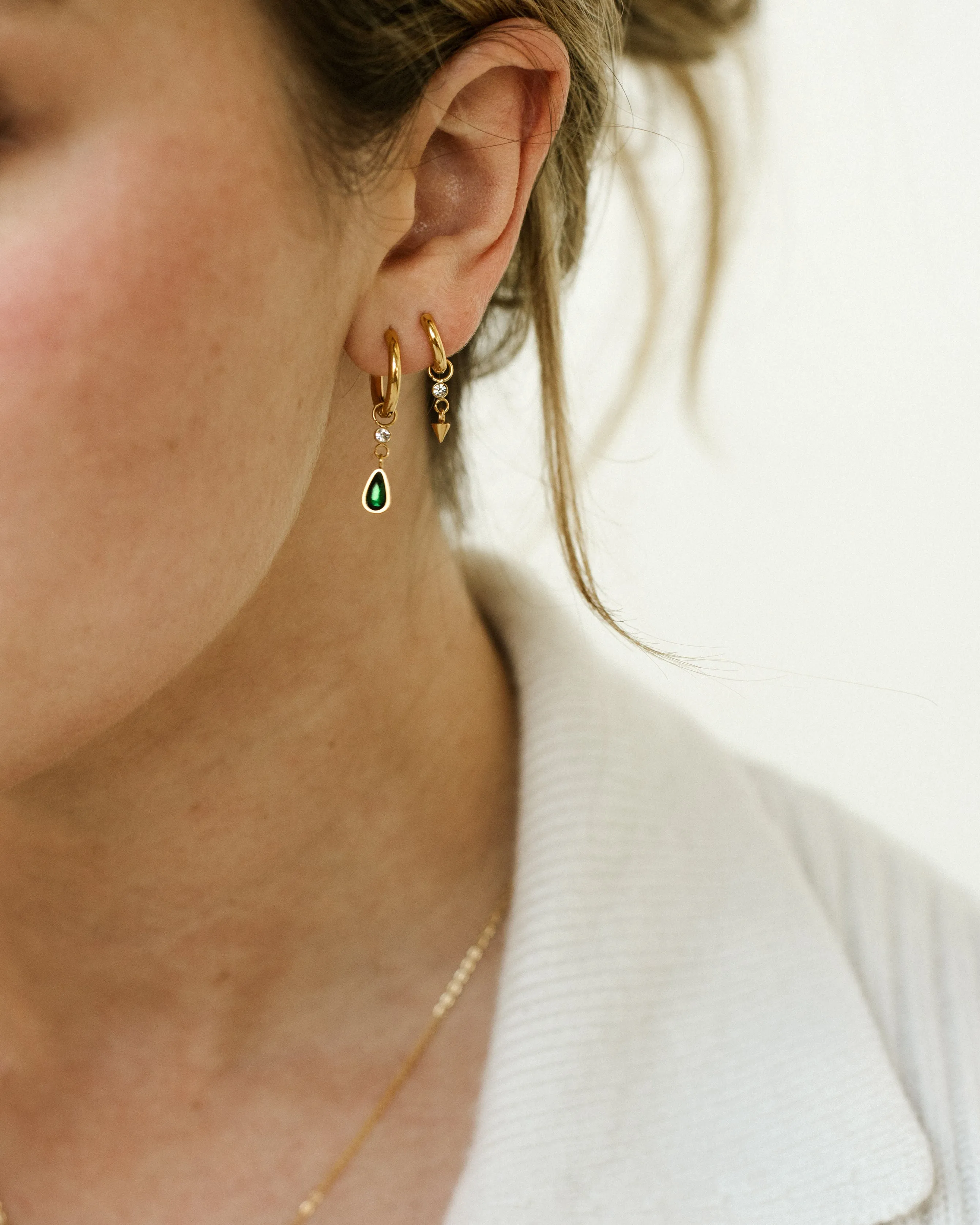 Single Mini Gem & Cone Charm