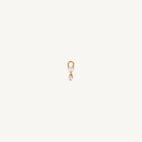 Single Round Gem and Dangle Charm