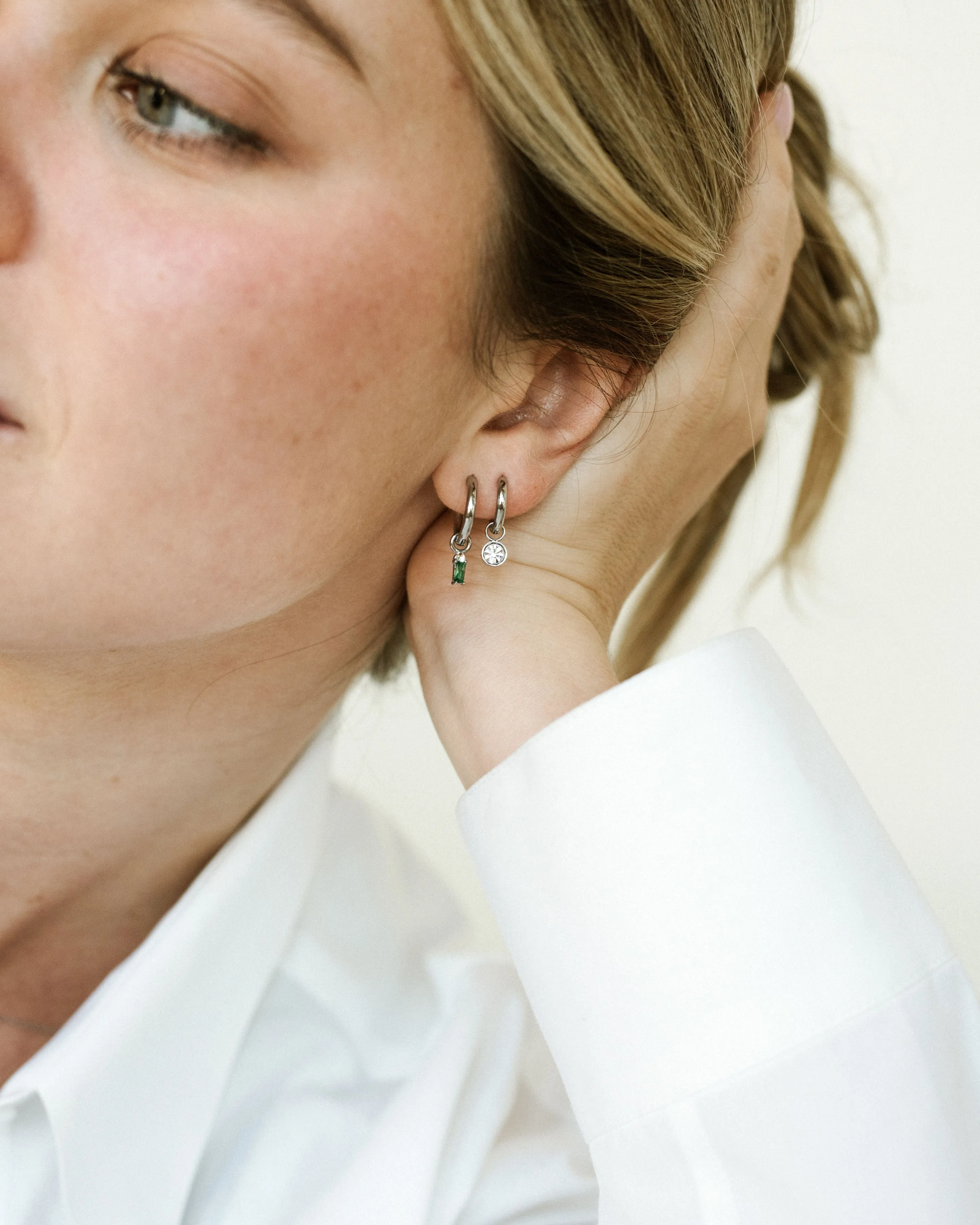 Single Round Gem Charm