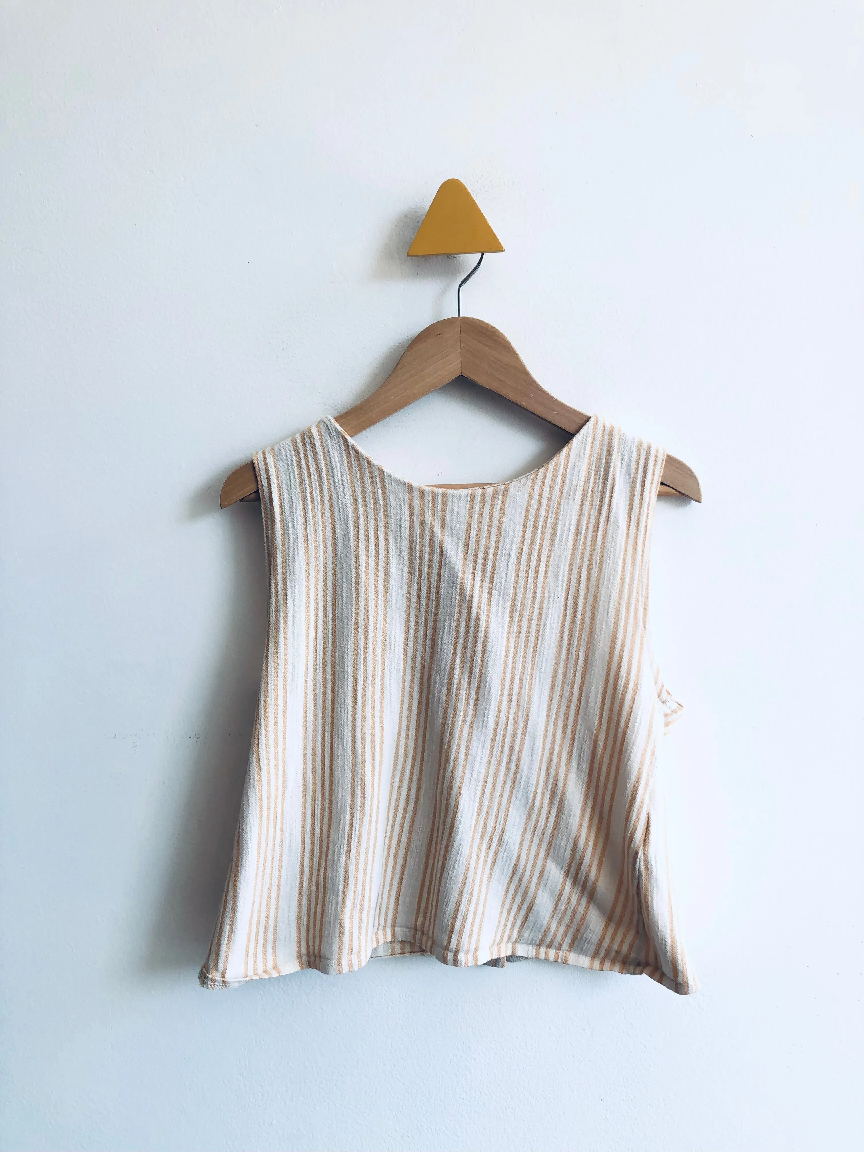 Striped Buttons on Back Top // 11-12Y