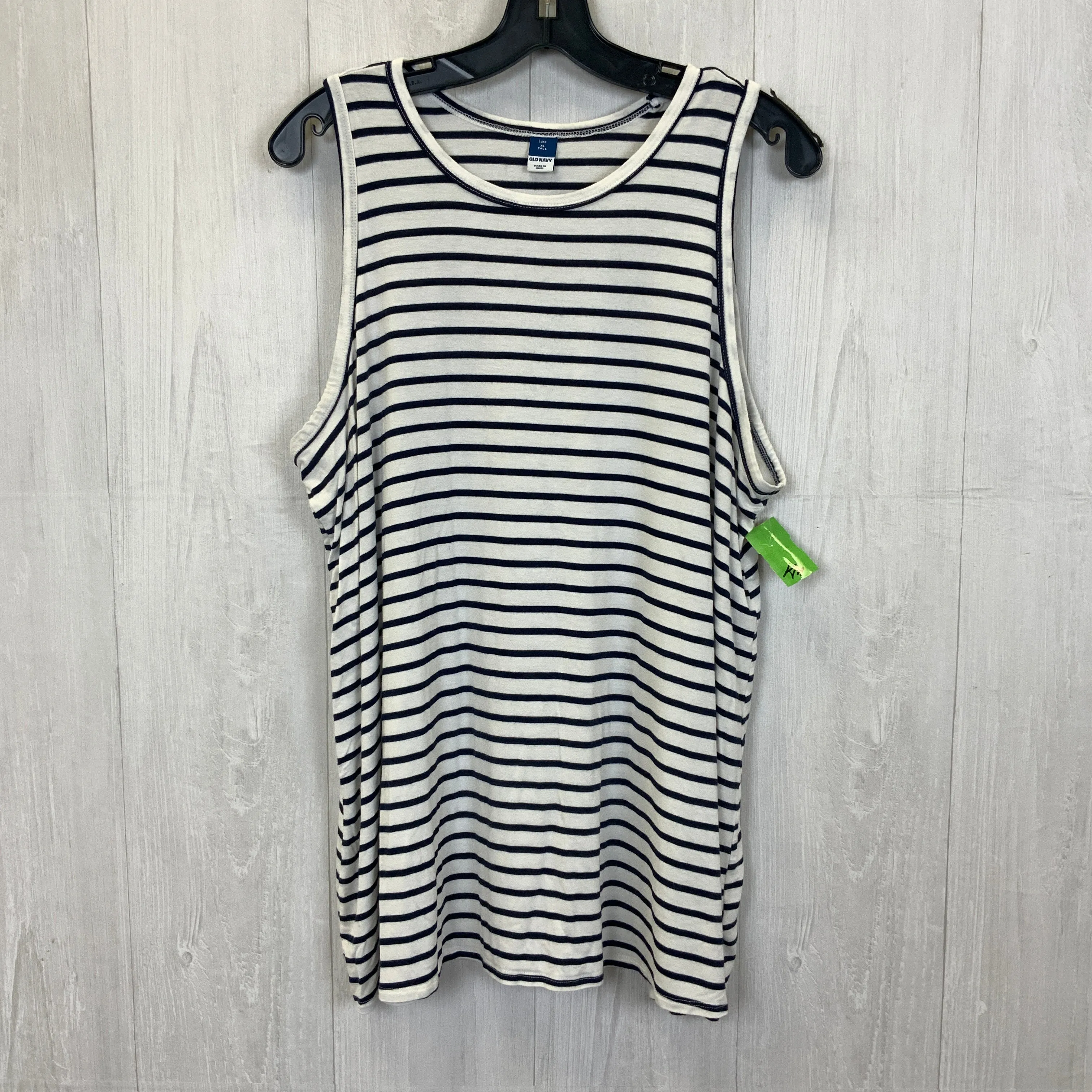 Tank Top By Old Navy In Blue & White, Size:Xl