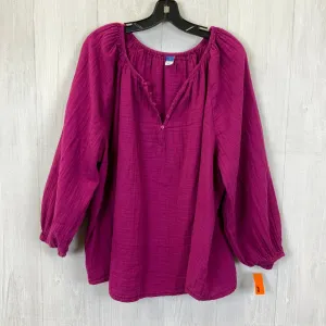 Top Long Sleeve By Old Navy In Purple, Size: 3x