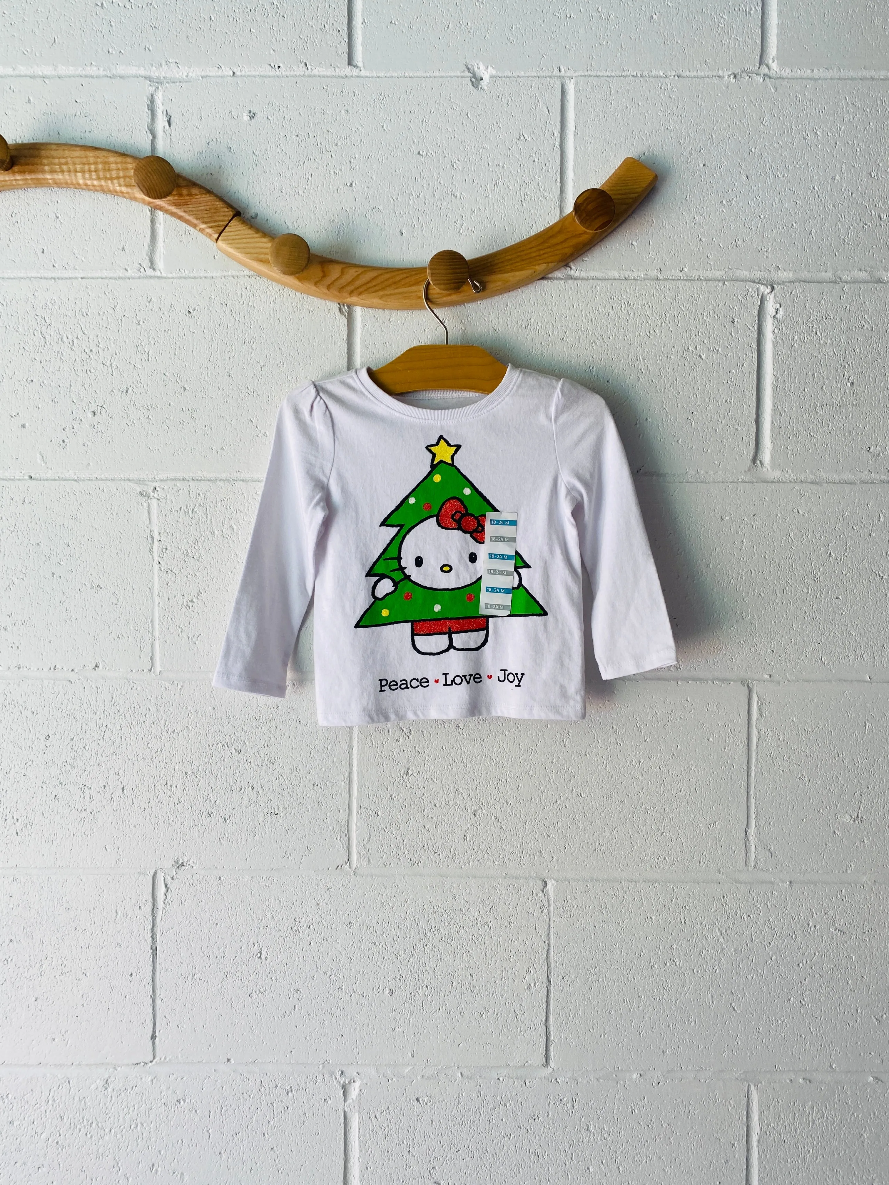 Xmas Kitty Long Sleeve, 18-24 months