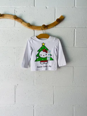 Xmas Kitty Long Sleeve, 18-24 months