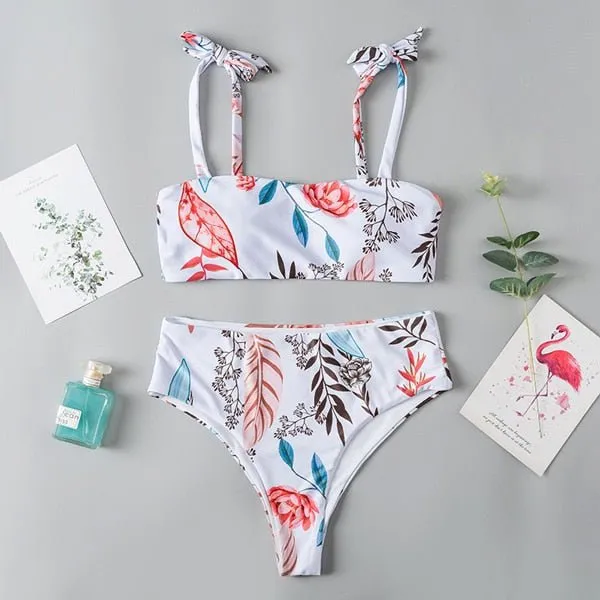 Zara Bandage Modest Bikini mit hoher Taille 