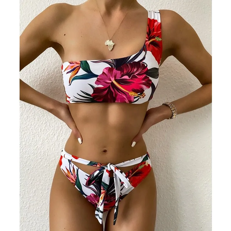 Zara Bandage Modest Bikini mit hoher Taille 