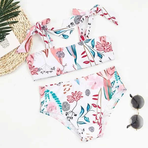 Zara Bandage Modest Bikini mit hoher Taille 