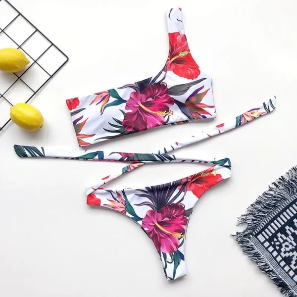 Zara Bandage Modest Bikini mit hoher Taille 
