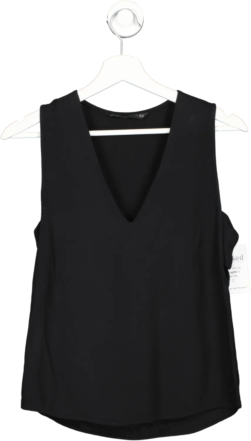 ZARA Black Sleeveless Top UK XS