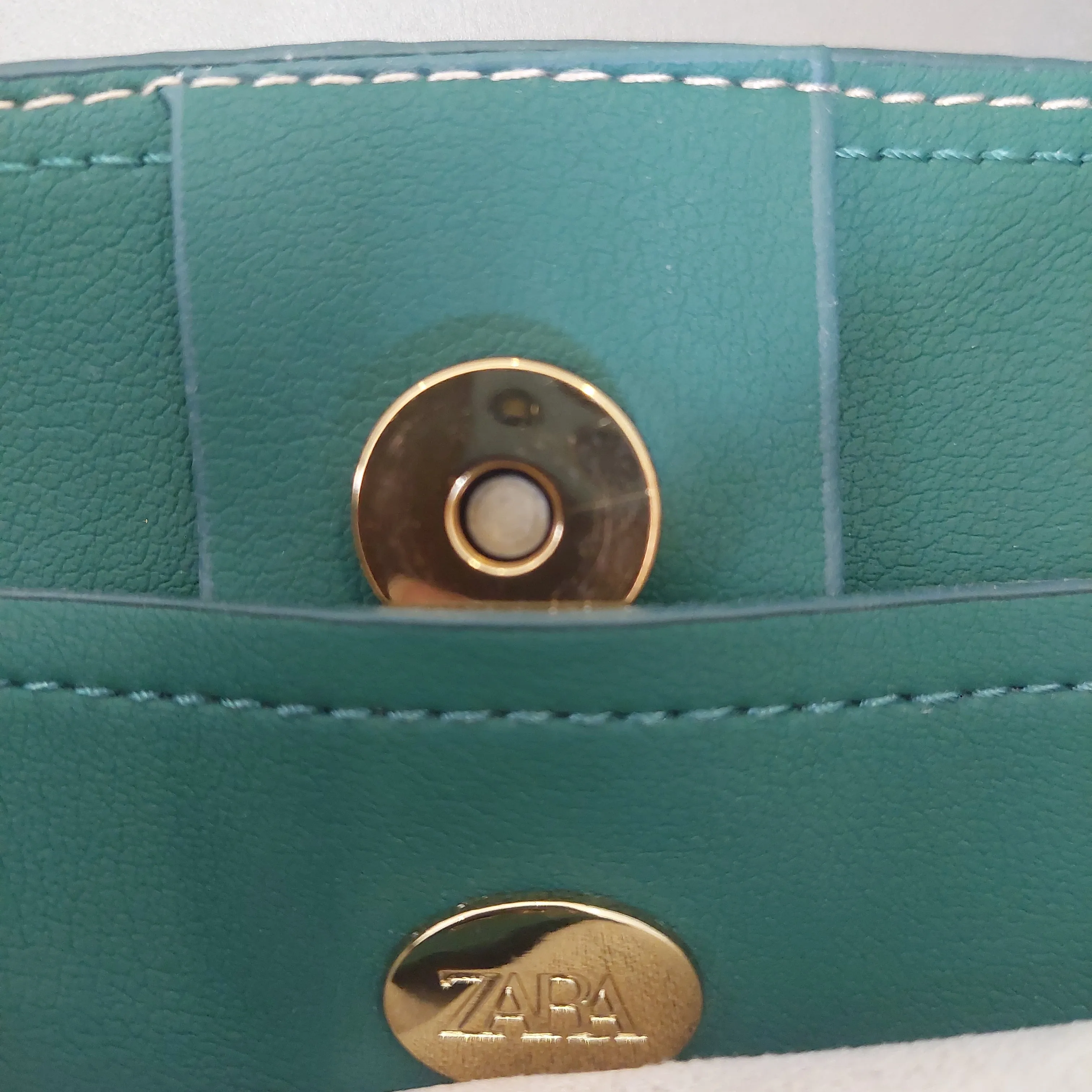 ZARA Emerald Green Gold Chain Shoulder Bag | Brand New |
