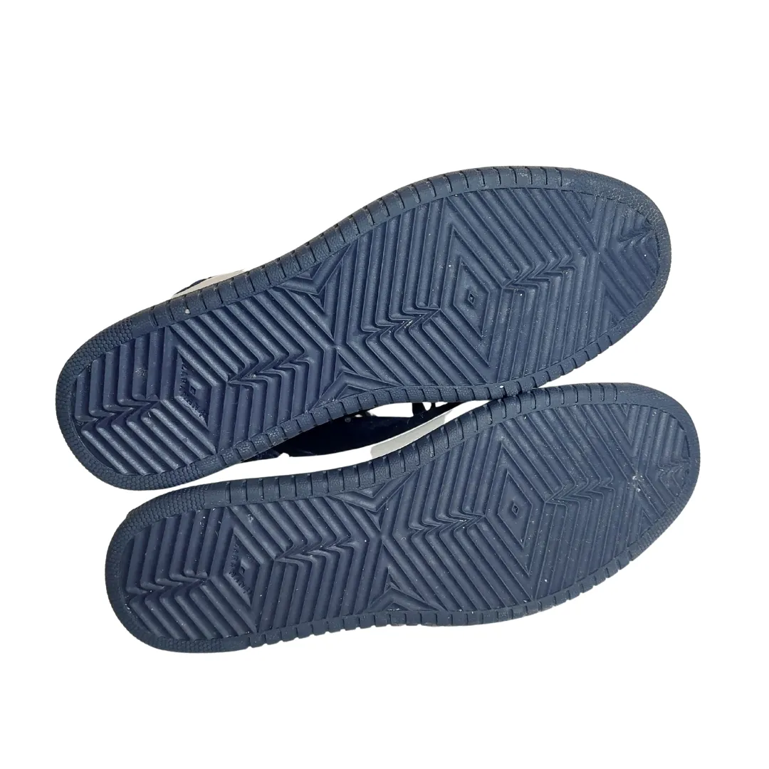 ZARA Men's Blue Velvet High-top Sneakers | Gently Used |