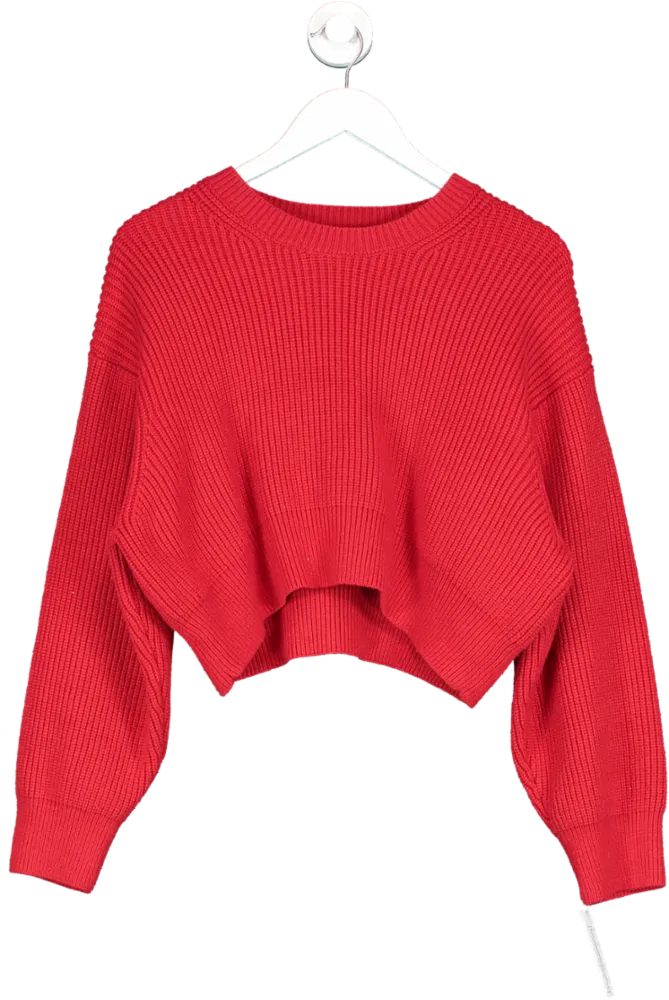 ZARA Red Cropped Jumper UK M