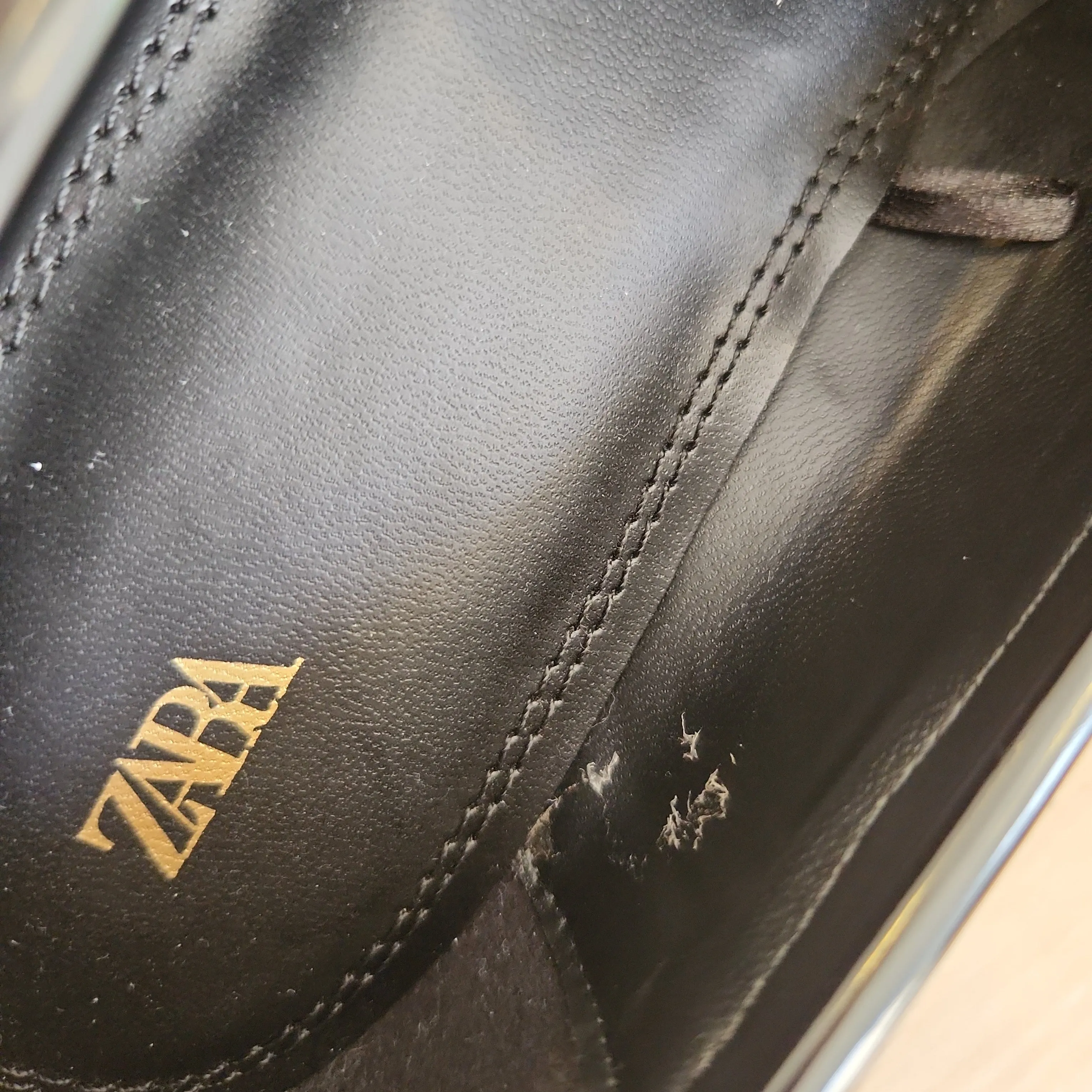 ZARA Women's Black Slip-on Penny Loafers | Like New |