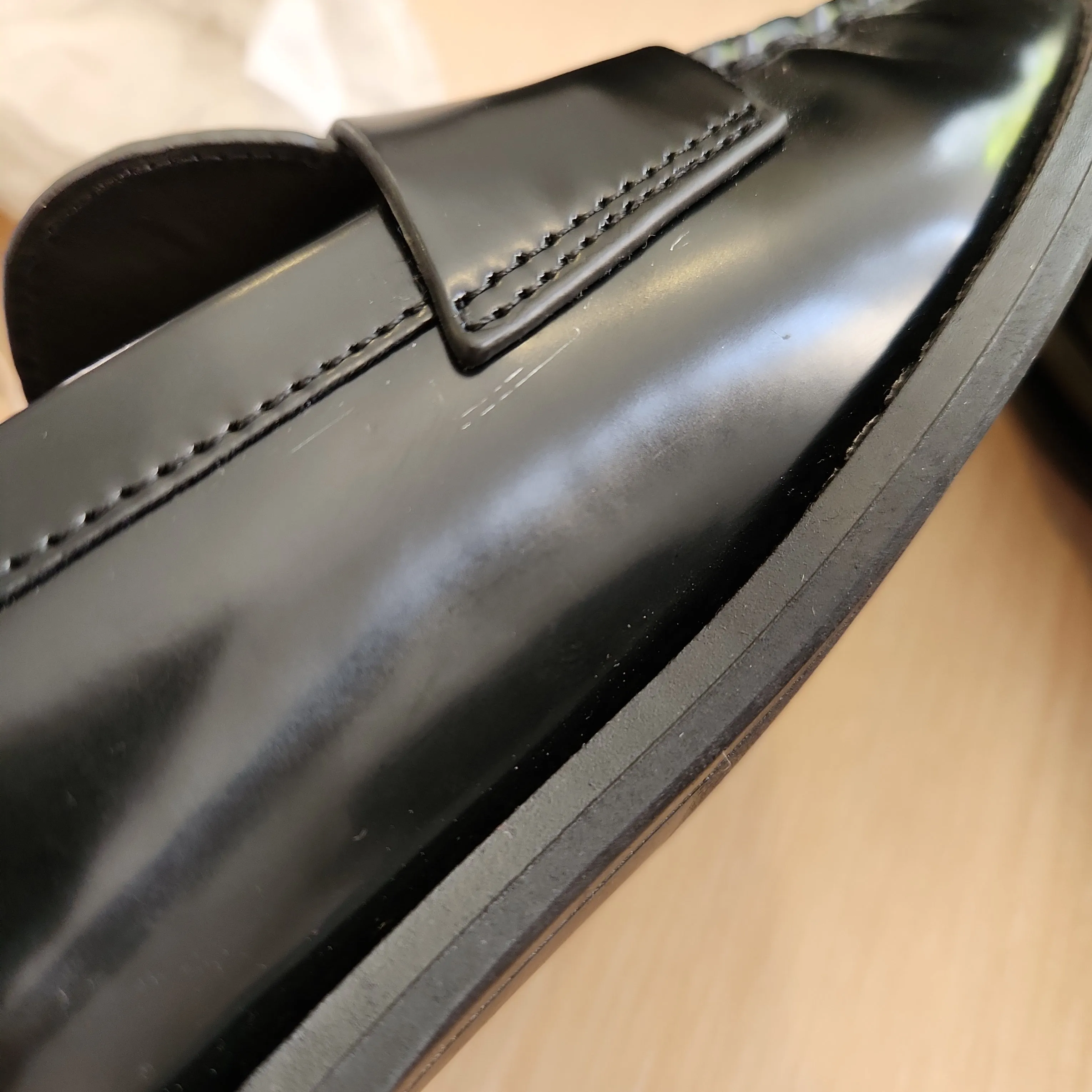 ZARA Women's Black Slip-on Penny Loafers | Like New |